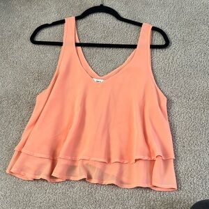 Flows Coral V Neck Crop